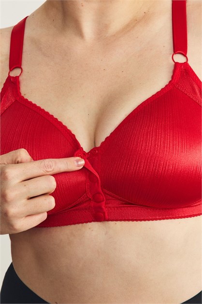 Balensiz Çıtçıtlı Toparlayıcı Sütyen CC898 Kırmızı