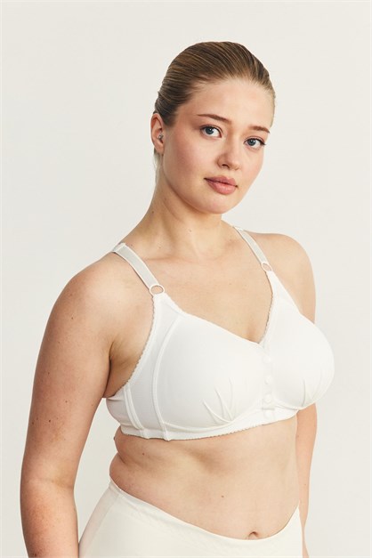 Balensiz Çıtçıtlı Toparlayıcı Sütyen CC897 Beyaz