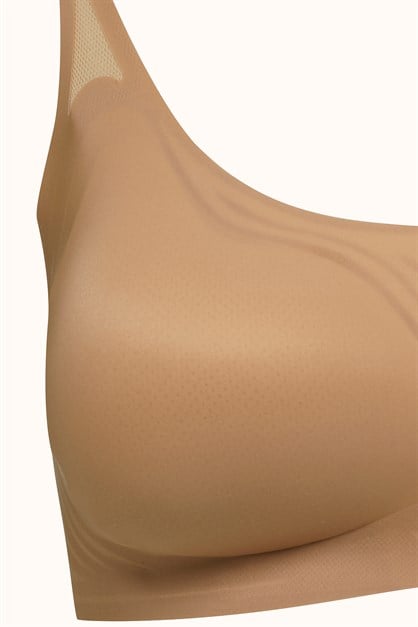 Seamless Laser-Cut Wireless Bra with Removable Pads - Invisible Ultra-Soft Comfort Bralette - Style C26240