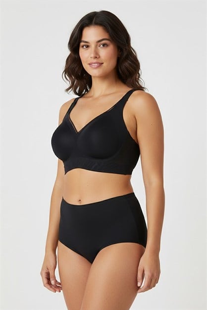 Seamless Laser-Cut Wireless Bra with Removable Pads - Invisible Ultra-Soft Comfort Bralette - Style C26220