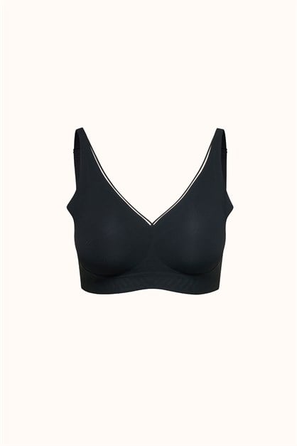 Seamless Laser-Cut Wireless Bra with Removable Pads - Invisible Ultra-Soft Comfort Bralette - Style C26220