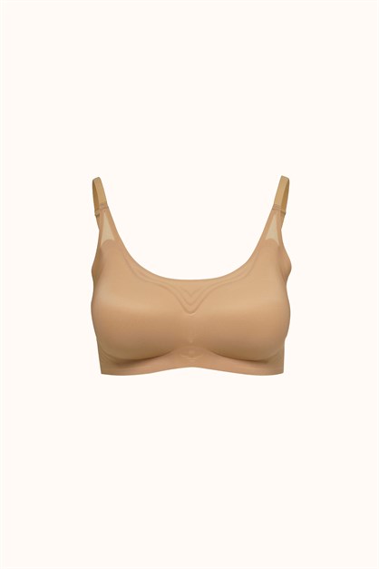 Seamless Laser-Cut Wireless Bra with Removable Pads - Invisible Ultra-Soft Comfort Bralette - Style C26240