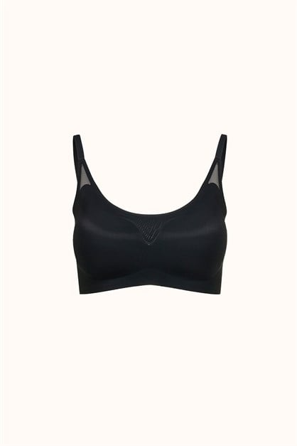 Seamless Laser-Cut Wireless Bra with Removable Pads - Invisible Ultra-Soft Comfort Bralette - Style C26240