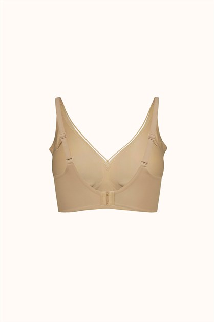 Seamless Laser-Cut Wireless Bra with Removable Pads - Invisible Ultra-Soft Comfort Bralette - Style C26220
