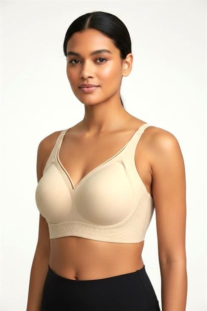 Seamless Laser-Cut Wireless Bra with Removable Pads - Invisible Ultra-Soft Comfort Bralette - Style C26220