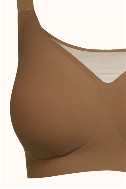 Balensiz Dikişsiz Lazer Çıkarılabilir Pedli Sütyen C26210 Kahverengi