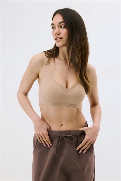 Balensiz Dikişsiz Lazer Çıkarılabilir Pedli Sütyen C26125 Capucino