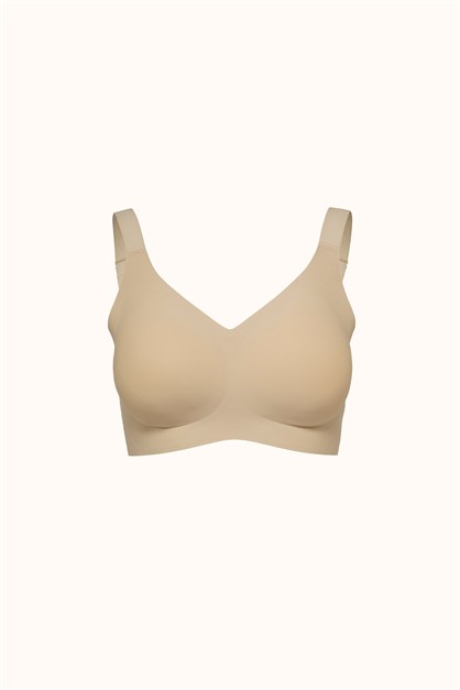 Seamless Laser-Cut Wireless Bra with Removable Pads - Invisible Ultra-Soft Comfort Bralette - Style C26215