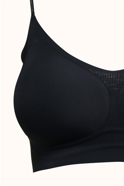 Seamless Laser-Cut Wireless Bra with Removable Pads - Invisible Ultra-Soft Comfort Bralette - Style C26235