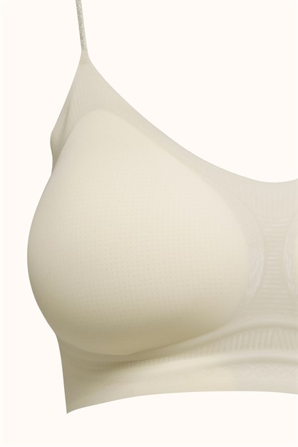Seamless Laser-Cut Wireless Bra with Removable Pads - Invisible Ultra-Soft Comfort Bralette - Style C26235