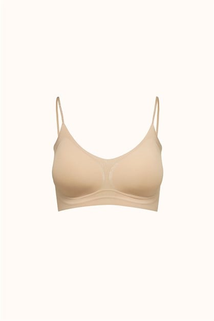 Seamless Laser-Cut Wireless Bra with Removable Pads - Invisible Ultra-Soft Comfort Bralette - Style C26235