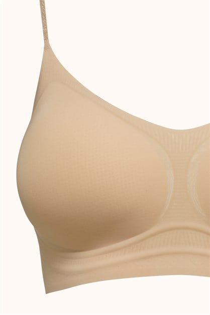 Seamless Laser-Cut Wireless Bra with Removable Pads - Invisible Ultra-Soft Comfort Bralette - Style C26235