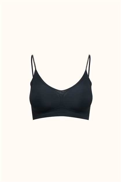 Seamless Laser-Cut Wireless Bra with Removable Pads - Invisible Ultra-Soft Comfort Bralette - Style C26235