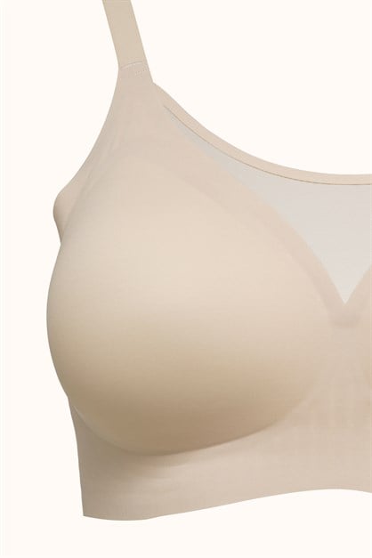 Balensiz Dikişsiz Lazer Kesim Pedli Sütyen ER414 Ten