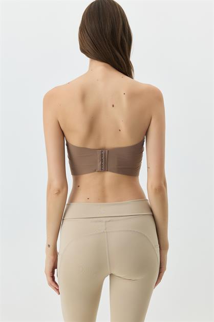 Seamless, Laser-Cut, Wire-Free Strapless Bustier with Removable Pads 1019