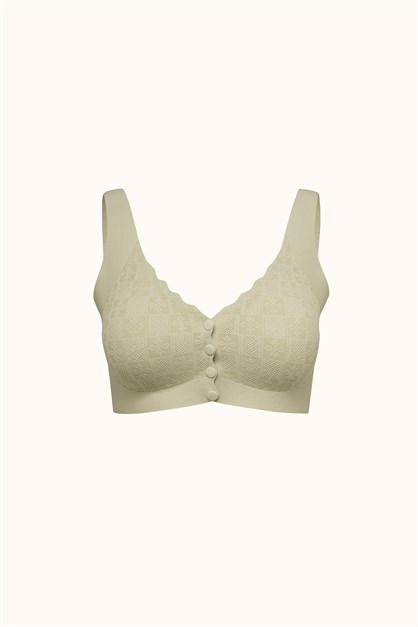 Seamless Laser-Cut Wireless Bra with Removable Pads - Invisible Ultra-Soft Comfort Bralette - Style C26205