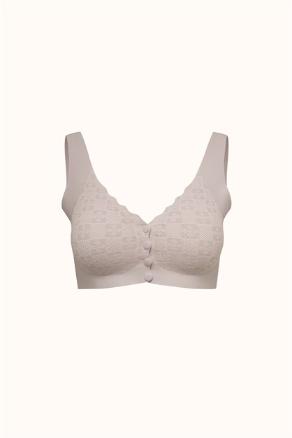 Seamless Laser-Cut Wireless Bra with Removable Pads - Invisible Ultra-Soft Comfort Bralette - Style C26205