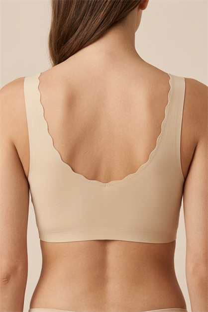 Balensiz Dikişsiz Lazer Önden Çıtçıtlı Pedli Sütyen C26205 Ten