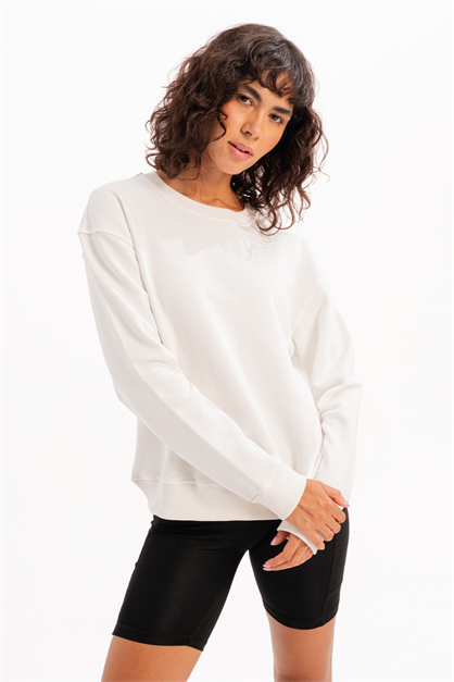 Crew Neck Fit Womens Sweatshirt Tracksuit Top Aura