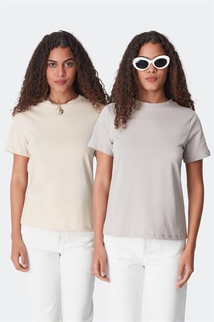 Round Neck Short Sleeve 2-Pack Basic T-Shirt 960