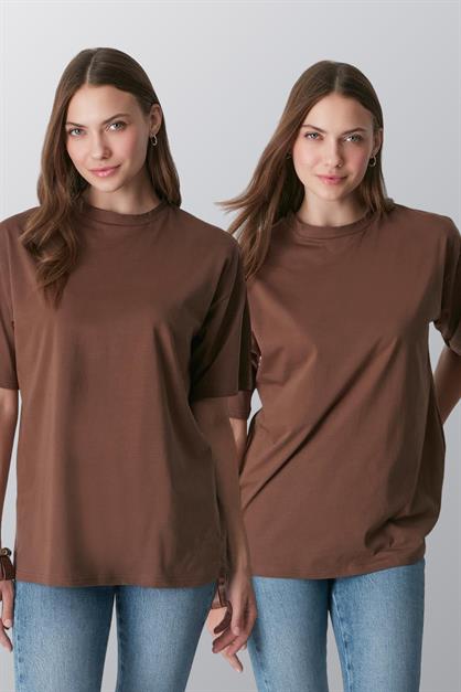 2-Pack Crew Neck Short Sleeve Casual T-Shirt 961