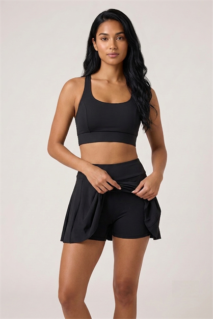 Bralet Kaplı Yüksek Bel Bikini Takımı 6006 Siyah