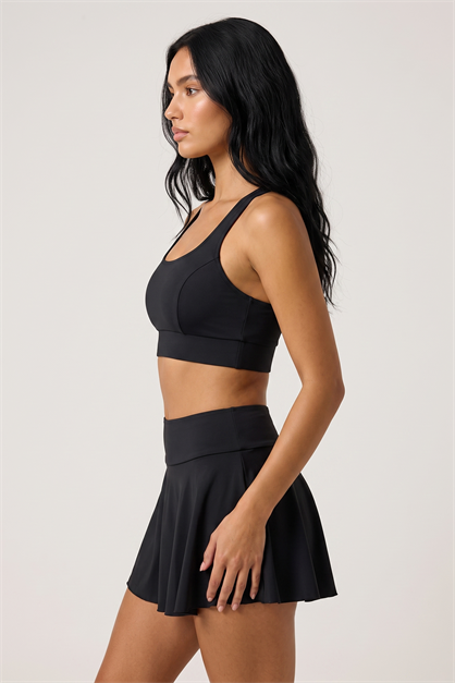 Bralet Kaplı Yüksek Bel Bikini Takımı 6006 Siyah