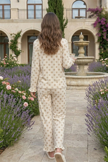 Womens Seersucker Button-Down Pajama Set