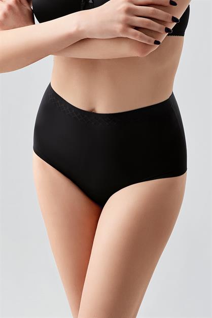 Plus Size Non-Slip High-Waisted Laser Cut Panties C19201