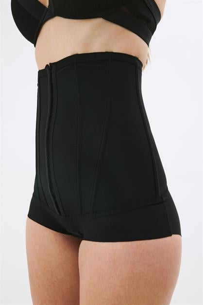 C&City C2824 Balenli Yüksek Bel Slip Korse Siyah