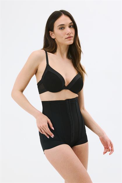 C&City C2824 Balenli Yüksek Bel Slip Korse Siyah