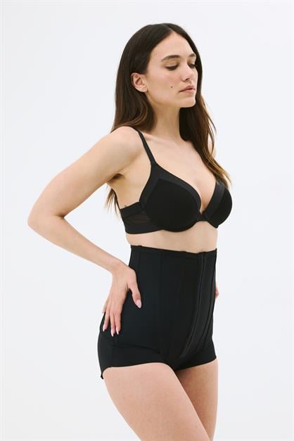 C&City C2824 Balenli Yüksek Bel Slip Korse Siyah
