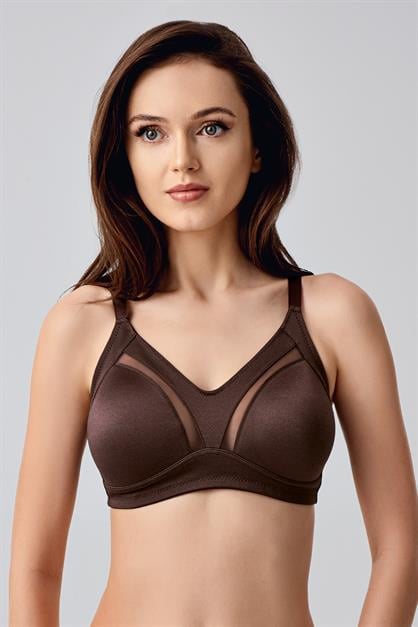 C16001 Balensiz Minimizer Sütyen Kahverengi