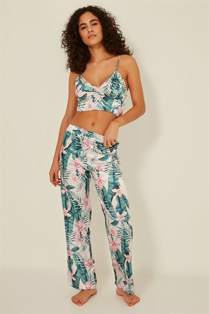 C&City Women Satin Triple Pyjama Set 045