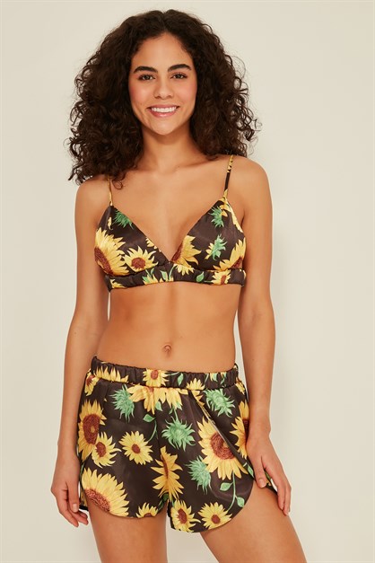 C&City 075 Women Satin Short Pyjama Set