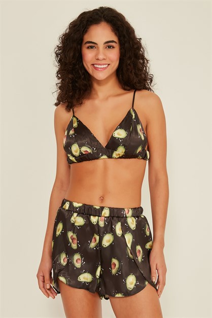 C&City 075 Women Satin Short Pyjama Set