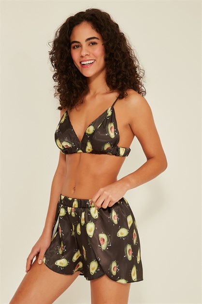 C&City 075 Women Satin Short Pyjama Set
