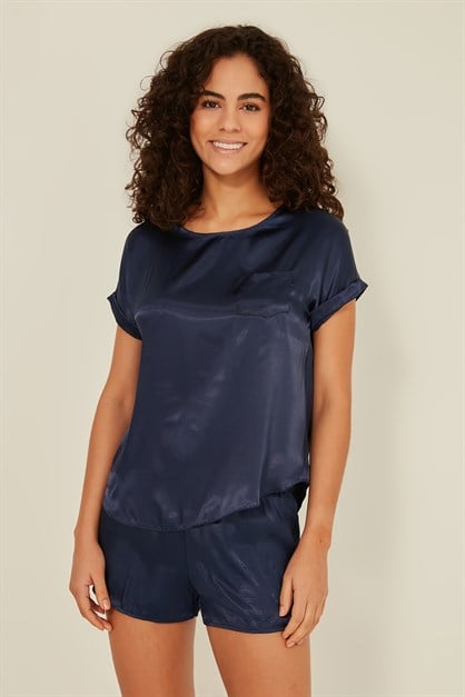 C&City 080 Women Satin Pyjama Set