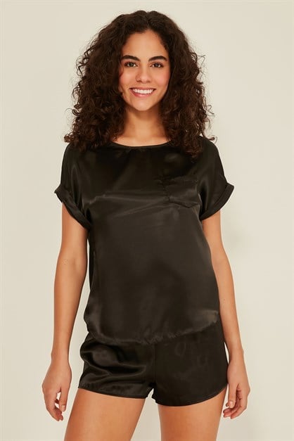 C&City 080 Women Satin Pyjama Set