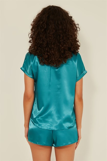 C&City 080 Women Satin Pyjama Set