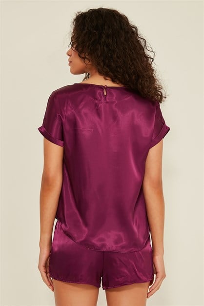 C&City 080 Women Satin Pyjama Set