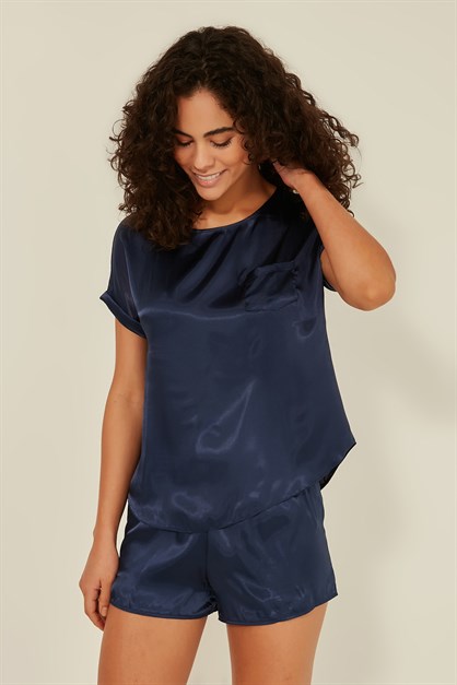 C&City 080 Women Satin Pyjama Set