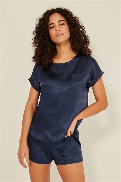 C&City 080 Women Satin Pyjama Set