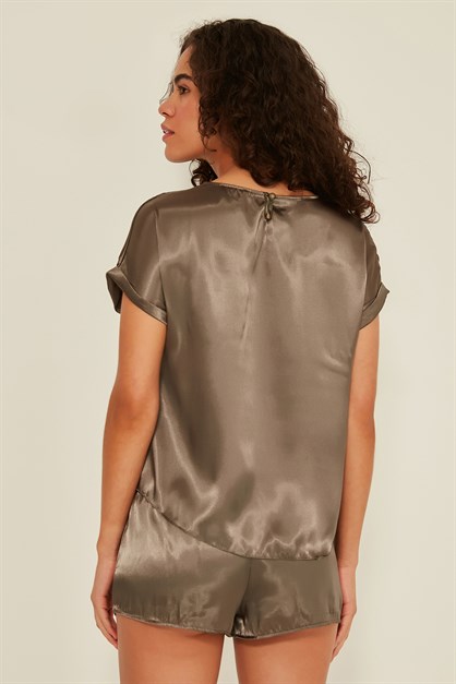 C&City 080 Women Satin Pyjama Set