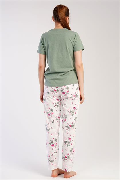 C&City Kısa Kol Pijama Takım Yeşil-441001