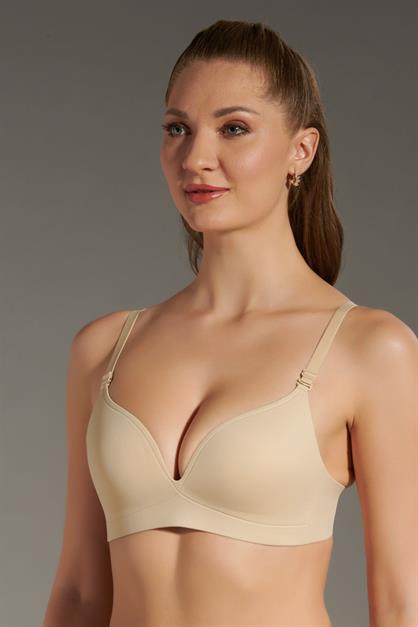 C&City Balensiz Lazer Dikişsiz Kaplı Sütyen C26145 Ten