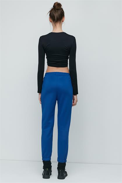 C&City Lastikli Paça Yandan Cepli Eşofman Altı 802 Sax