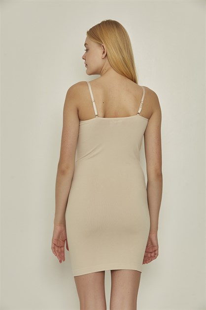 C&City Women Seamless Long Chemise Corset 5050