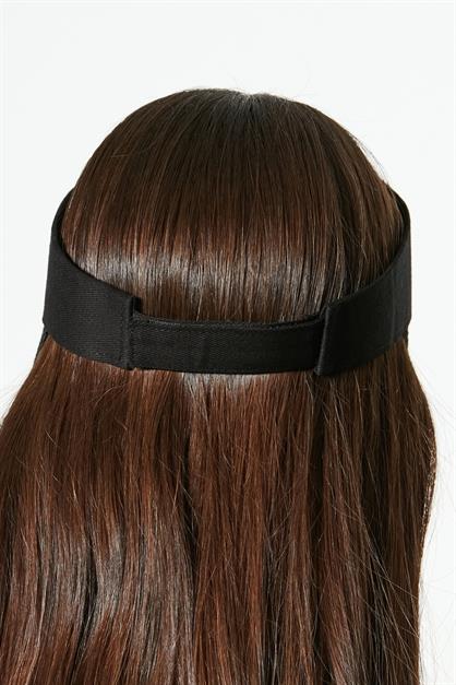 C&City Cırtlı Vizör Hasır Plaj Şapkası Y8202 Siyah