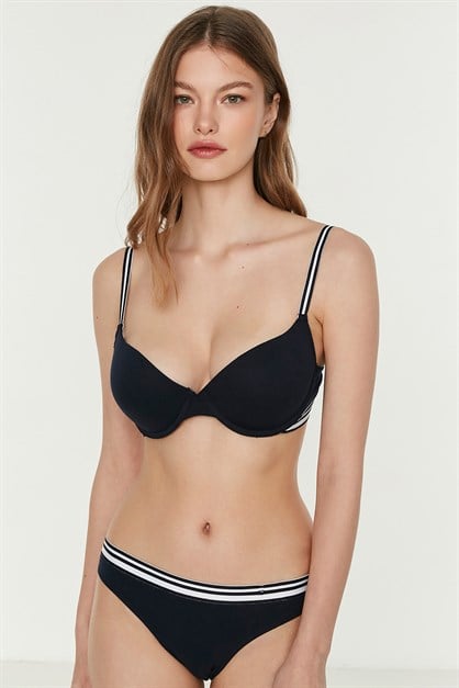 Desteksiz Penye Sütyen C15116 Lacivert